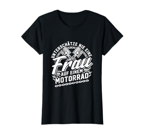 Coole Motorradfahrerin Heiße Bikerin Spruch Motorrad Damen T-Shirt von Motorrad Fahrerin Geschenkidee Biker Motocross