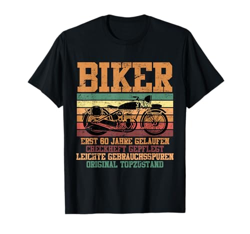 Motorrad Geschenk für Motorradfahrer Opa & Männer - Herren T-Shirt Schwarz S - Klassische Passform - V-Ausschnitt - Geburtstag - Motorrad-T-Shirt-Geschenk-für-60-Jährige-Männer von Motorrad Geschenk für Motorradfahrer Opa & Männer