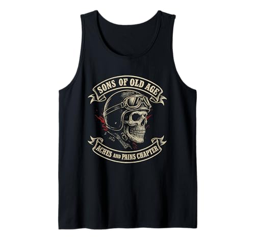 Herren Söhne Von Altersschmerzen Und Schmerz Kapitel Tank Top von Motorrad Großvater