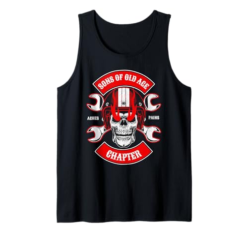 Herren Söhne Von Altersschmerzen Und Schmerz Kapitel Tank Top Herren Söhne Von Altersschmerzen Und Schmerz Kapitel Tank Top von Motorrad Großvater