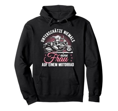 Motorrad Damen Motorradfahrerin Bikerin Pullover Hoodie von Motorrad Motorradfahrerin Geschenk
