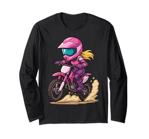 Motocross Mädchen Damen Enduro Bike Dirt Langarmshirt von Motorrad & Motocross Geschenkideen