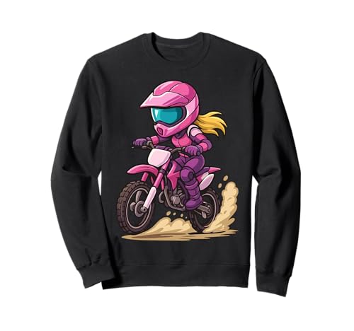 Motocross Mädchen Damen Enduro Bike Dirt Sweatshirt von Motorrad & Motocross Geschenkideen