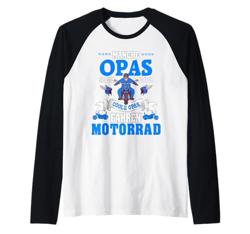 Herren Manche Opas Spielen Schach, Coole Opas Fahren Motorrad Raglan Herren Manche Opas Spielen Schach, Coole Opas Fahren Motorrad Raglan von Motorradfahrer Opa Papa Rentner Geschenk