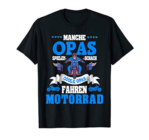 Herren Manche Opas spielen Schach, coole Opas fahren Motorrad T-Shirt Herren Manche Opas spielen Schach, coole Opas fahren Motorrad T-Shirt von Motorradfahrer Opa Papa Rentner Geschenk