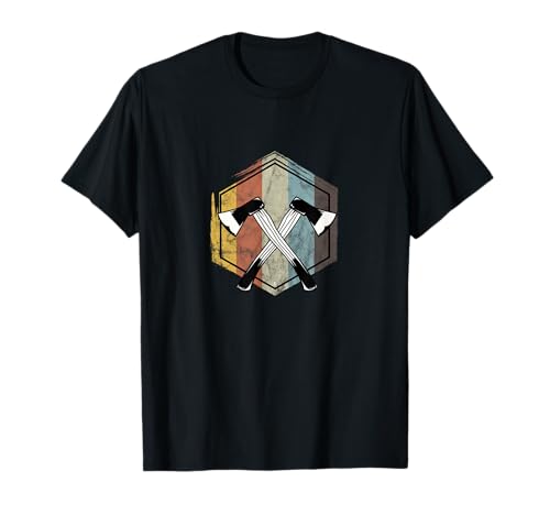 Äxte Vintage Holzfäller Sägespäne Waldarbeiter Säge Geschenk T-Shirt von Motorsäge Forstwirtschaft Axt Geschenke