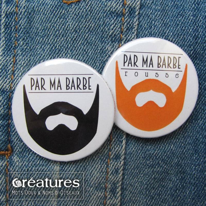 Abzeichen By My Beard Oder Red von MotsDouxNomsdOiseaux