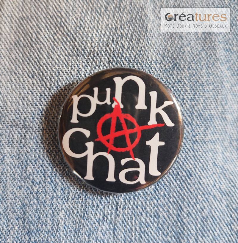 Anstecker - Cat Punk von MotsDouxNomsdOiseaux