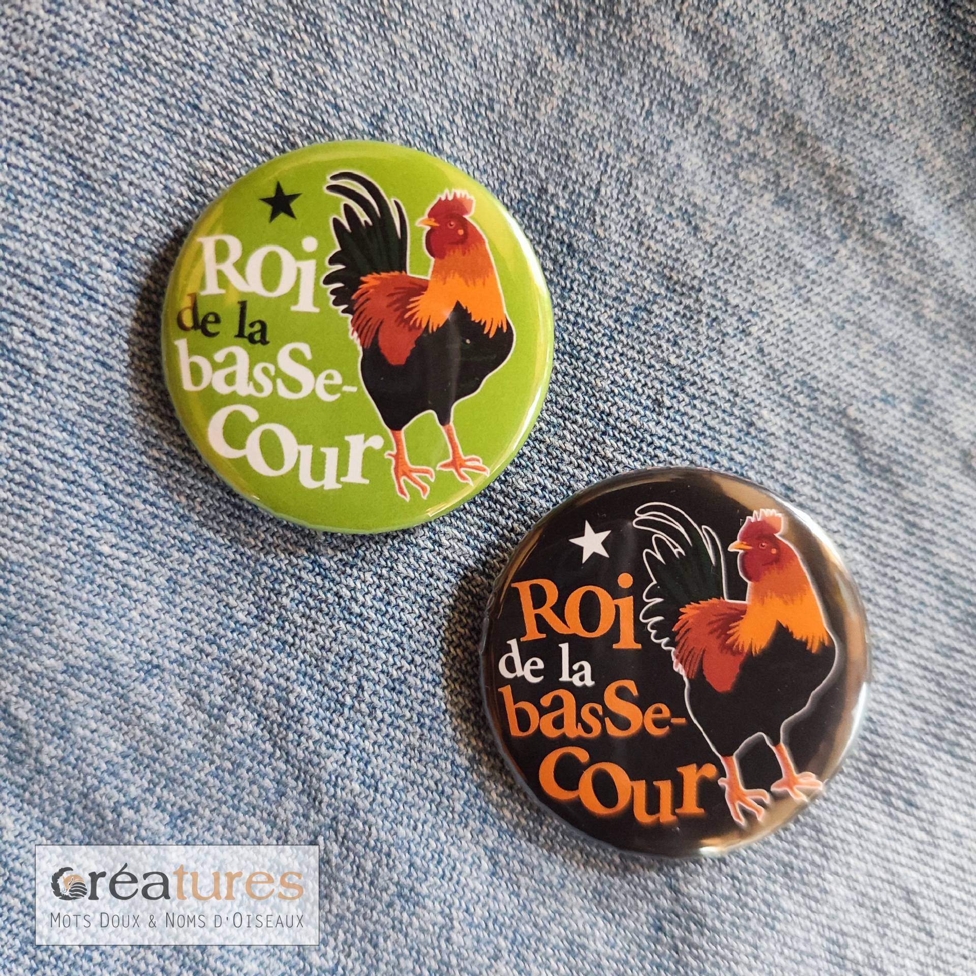 Abzeichen König Des Untergerichts - Hahn von MotsDouxNomsdOiseaux