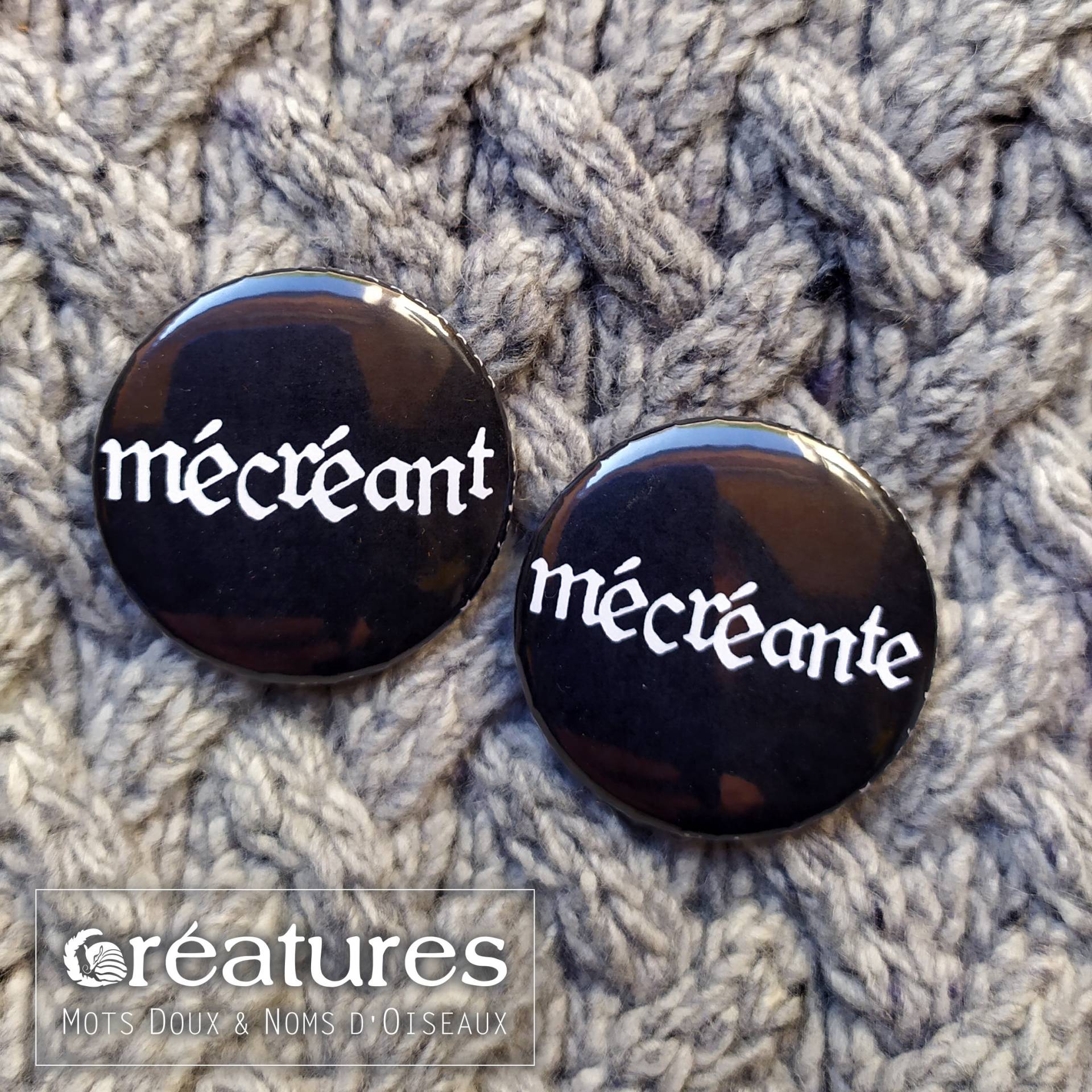 Abzeichen Ungläubiger - Humor von MotsDouxNomsdOiseaux