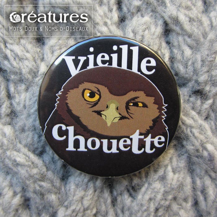 Altes Eulenabzeichen von MotsDouxNomsdOiseaux