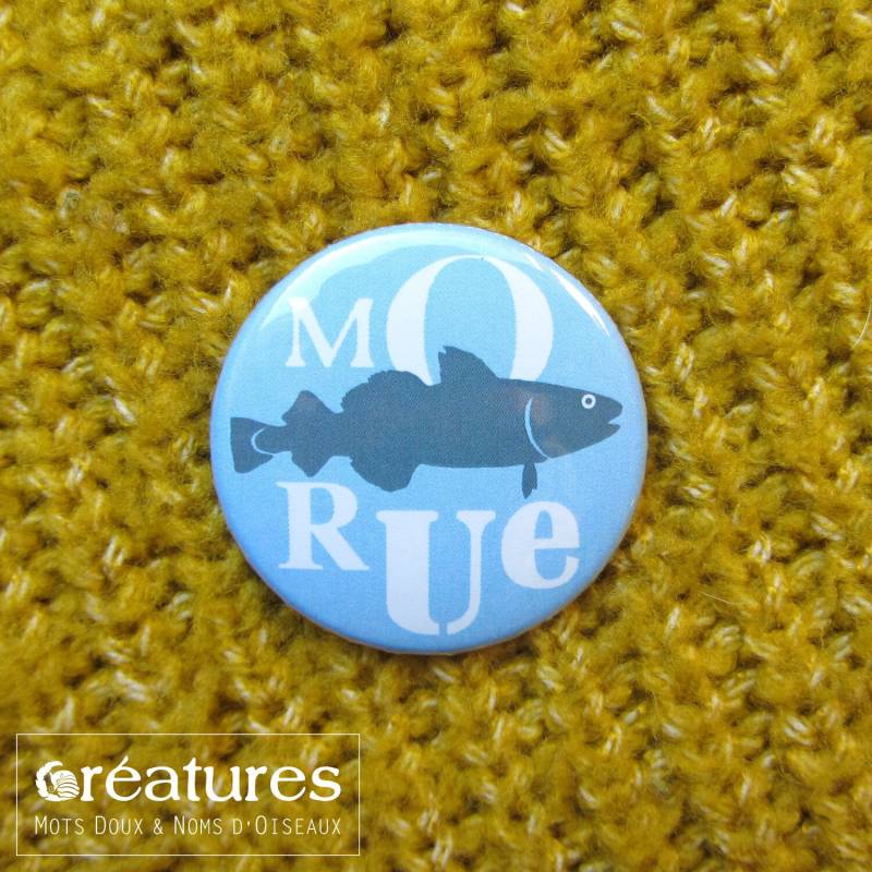 Kabeljau-Abzeichen - Vogelname von MotsDouxNomsdOiseaux