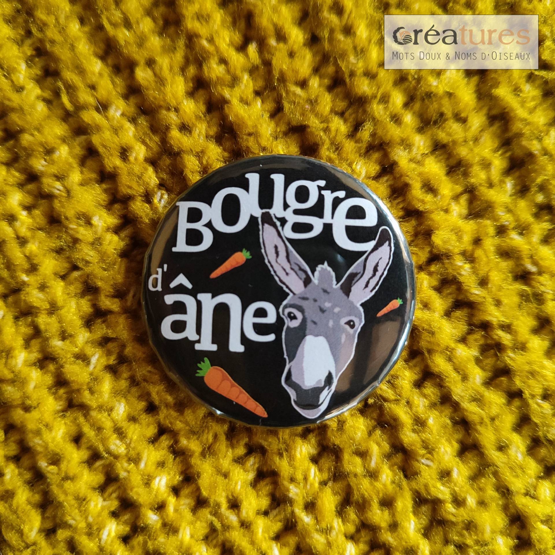 Lustiges Esel-Abzeichen von MotsDouxNomsdOiseaux