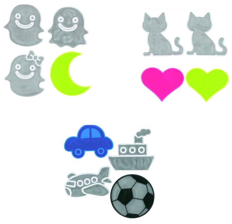 Kleiber Reflex Sticker, Reflektor, 4Er Sets, Selbstklebend Reflektierend, Motive von MottoWelt