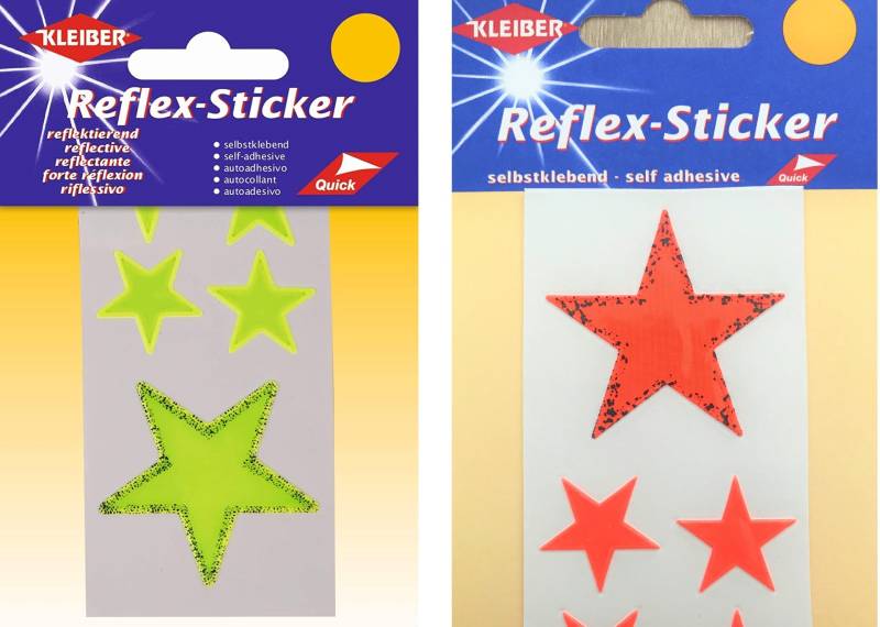 Kleiber Reflex Sticker 5Er Set Reflektor Selbstklebend - 5 Sterne Gelb, Orange Kleiber Reflex Sticker 5Er Set Reflektor Selbstklebend - 5 Sterne Gelb, Orange von MottoWelt