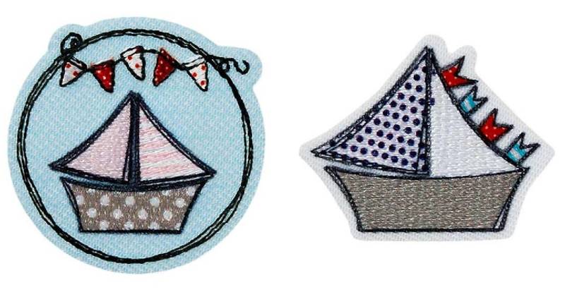 Mono Quick 0414x Segelboot Rosa Oder Blau, Applikation Bügelbild Patch Aufnäher Mono Quick 0414x Segelboot Rosa Oder Blau, Applikation Bügelbild Patch Aufnäher von MottoWelt