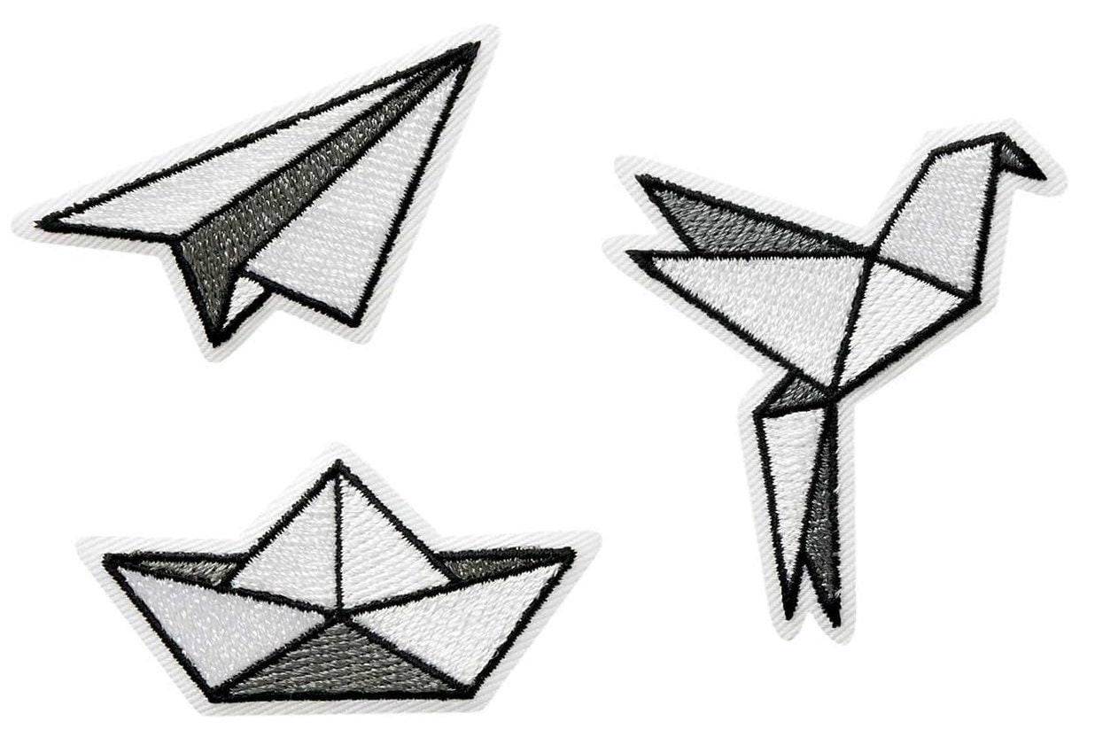 Mono Quick 0433x - Origami Applikation, Bügelbild, Patch, Vogel Boot Flugzeug Mono Quick 0433x - Origami Applikation, Bügelbild, Patch, Vogel Boot Flugzeug von MottoWelt