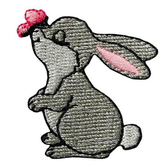 Mono Quick 04615 Hase Mit Schmetterling Applikation, Flicken, Bügelbild, Patch von MottoWelt