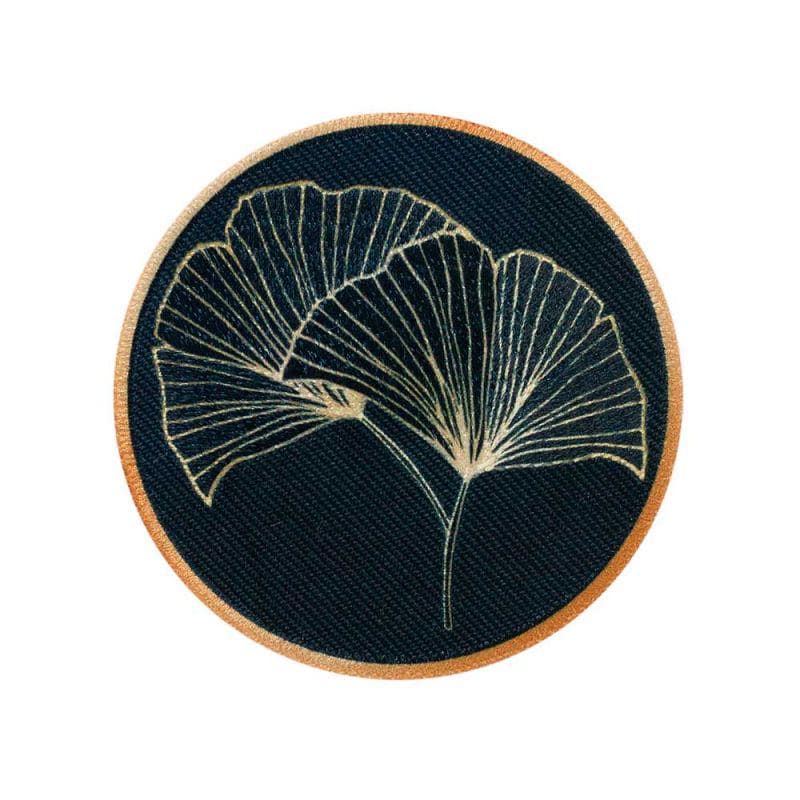 Mono-Quick 10008 Ginkgo Blätter Applikation, Bügelbild, Patch, Aufnäher, Ca. 6 cm Ø von MottoWelt