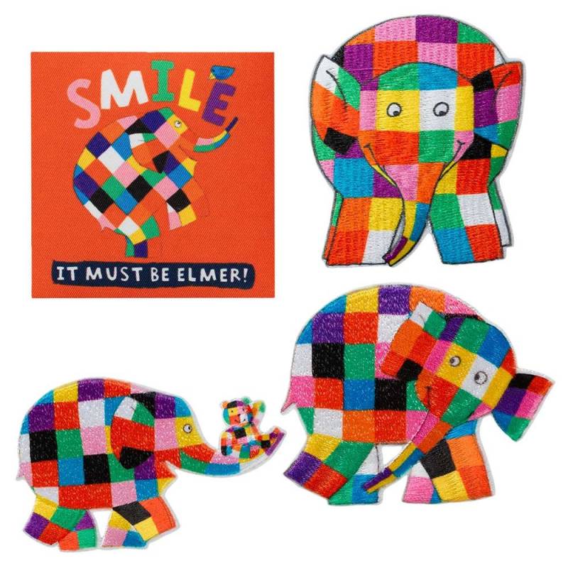 Mono-Quick 1805x Elmer© Applikation, Bügelbild, Patch, Aufnäher Elefant von MottoWelt