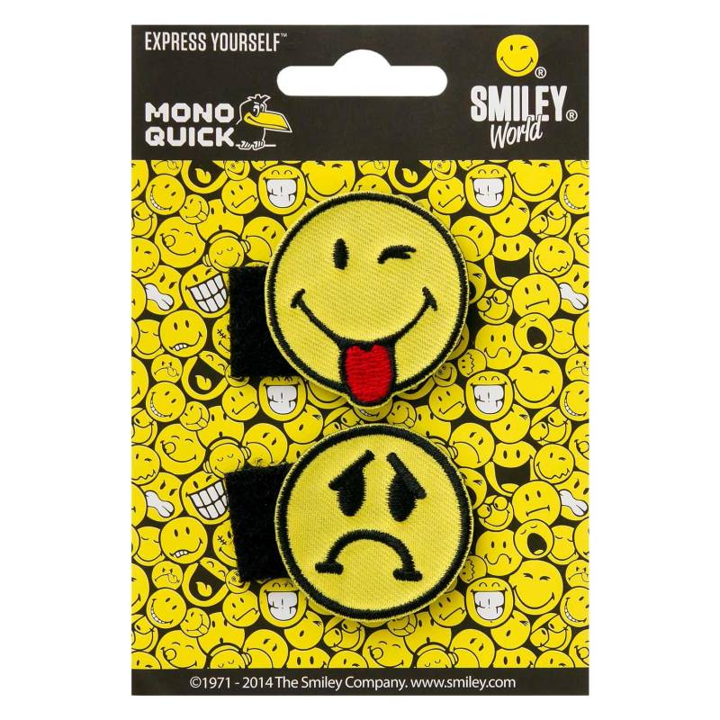 Mono Quick 18831 2Er Set Smileys Frech Und Traurig, Klett Zum Wechseln, Applikation Bügelbild Patch Flicken Mono Quick 18831 2Er Set Smileys Frech Und Traurig, Klett Zum Wechseln, Applikation Bügelbild Patch Flicken von MottoWelt