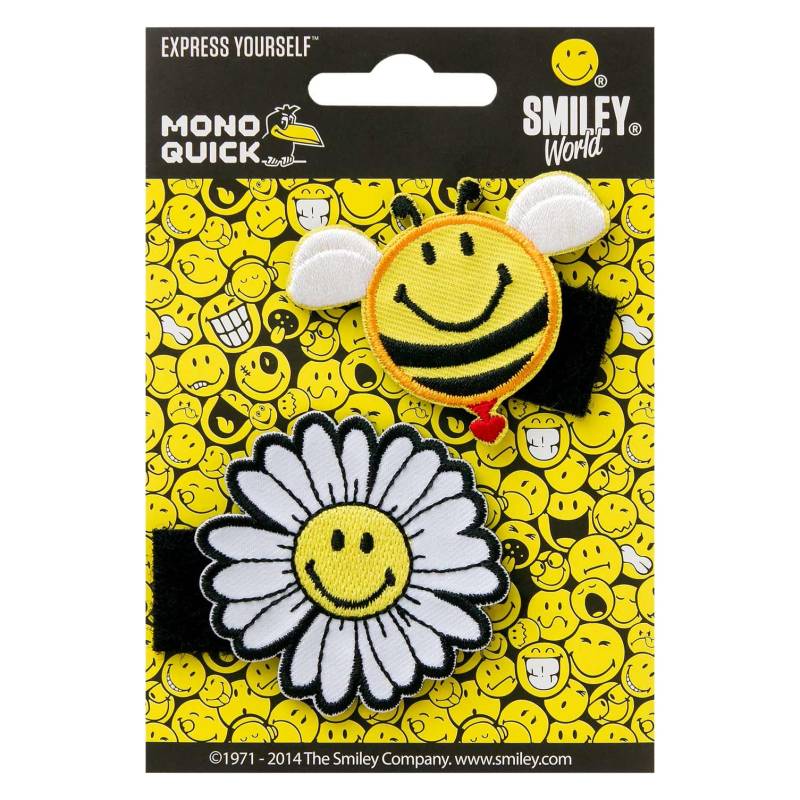 Mono Quick 18833 Blümchen & Biene, Klett Zum Wechseln, 2Er Set Applikation Patch Bügelbild Flicken Mono Quick 18833 Blümchen & Biene, Klett Zum Wechseln, 2Er Set Applikation Patch Bügelbild Flicken von MottoWelt