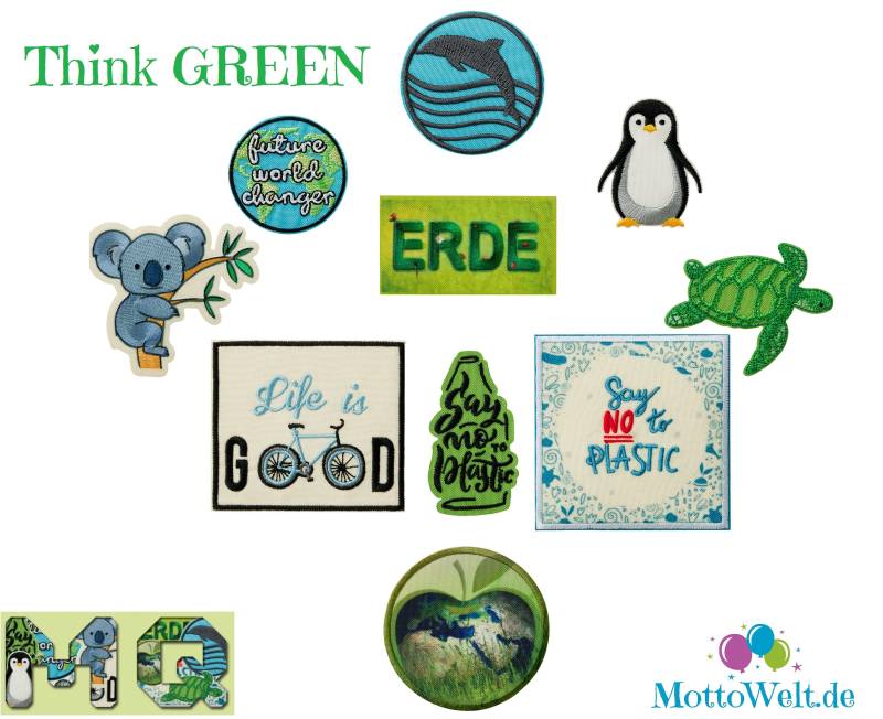 Mono Quick Recycl-Patch Applikationen, Bügelbild, Aus Recycelten Pet Flaschen Mono Quick Recycl-Patch Applikationen, Bügelbild, Aus Recycelten Pet Flaschen von MottoWelt