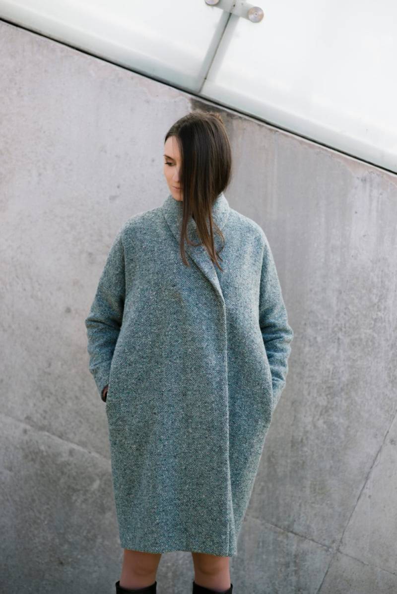 Woll Mantel Motumo 15Fw1 Das Fell Ist Nur in Andere Farbe Wollstoffe, Die Ursprüngliche Beendet. Bitte Kontaktieren Sie Uns von MotumoLinen