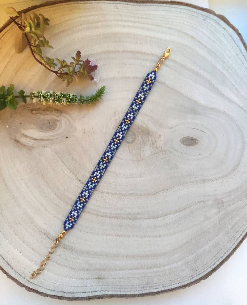 Perlenarmband, Handgefertigtes Webarmband, Handgewebtes Miyuki-Armband, Armreif von MotylShop
