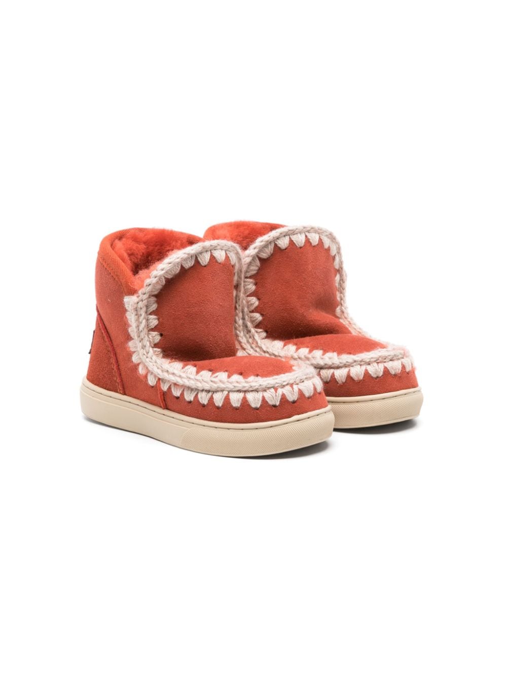 Mou Kids Eskimo Stiefeletten aus Wildleder - Orange von Mou Kids