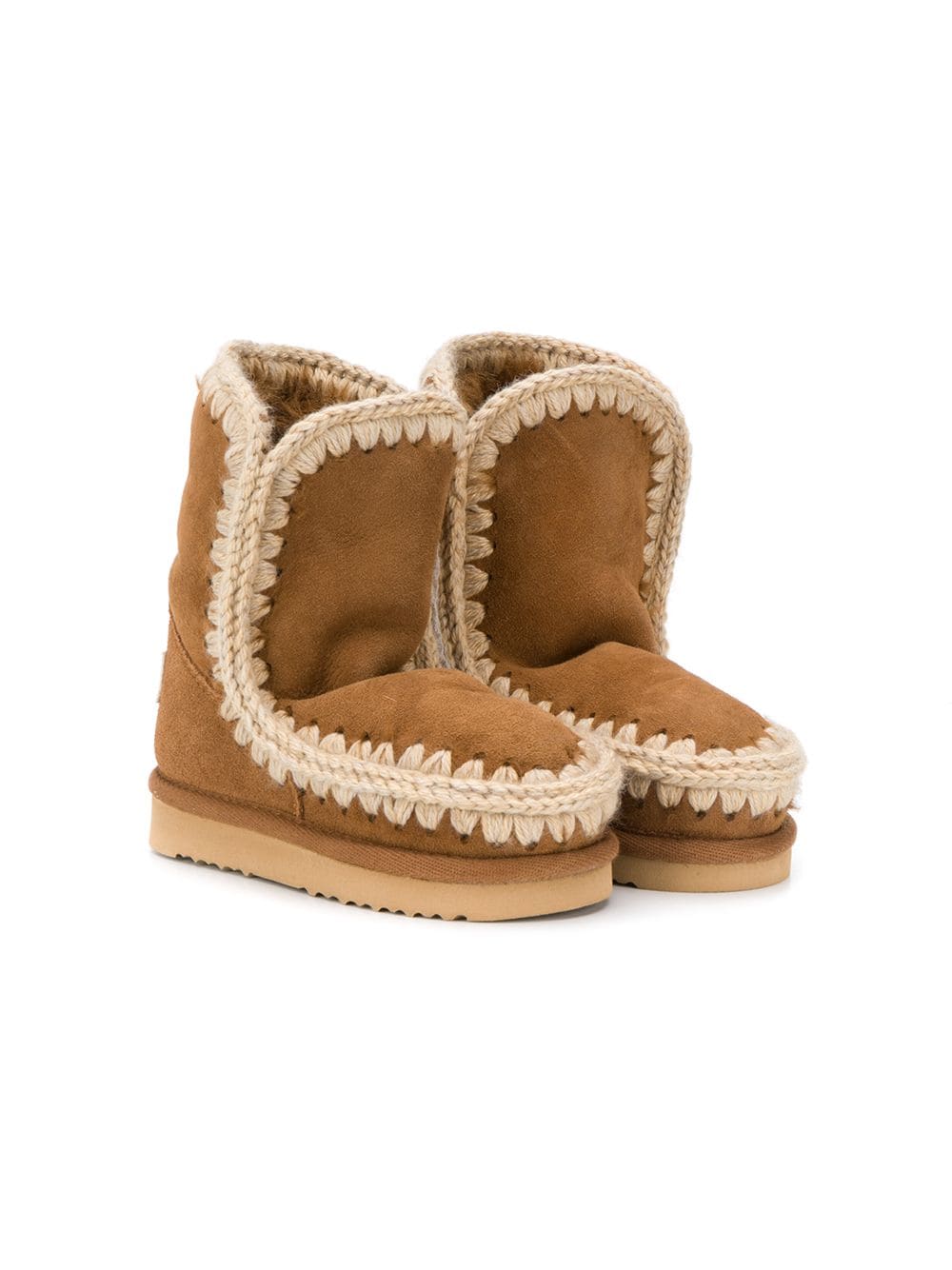 Mou Kids Halbhohe Schneestiefel - Braun von Mou Kids