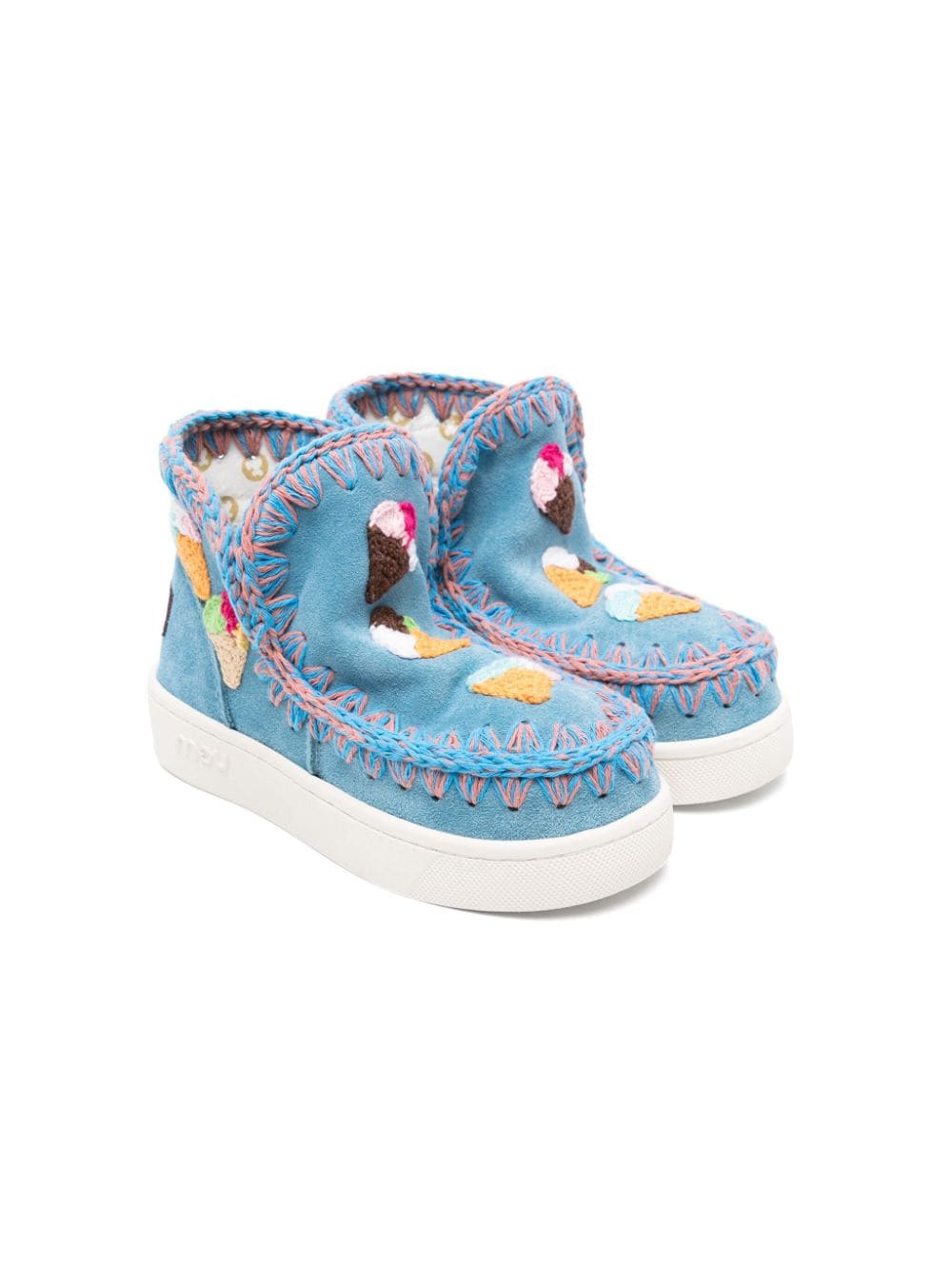 Mou Kids Summer Eskimo Wildleder-Sneakers - Blau von Mou Kids