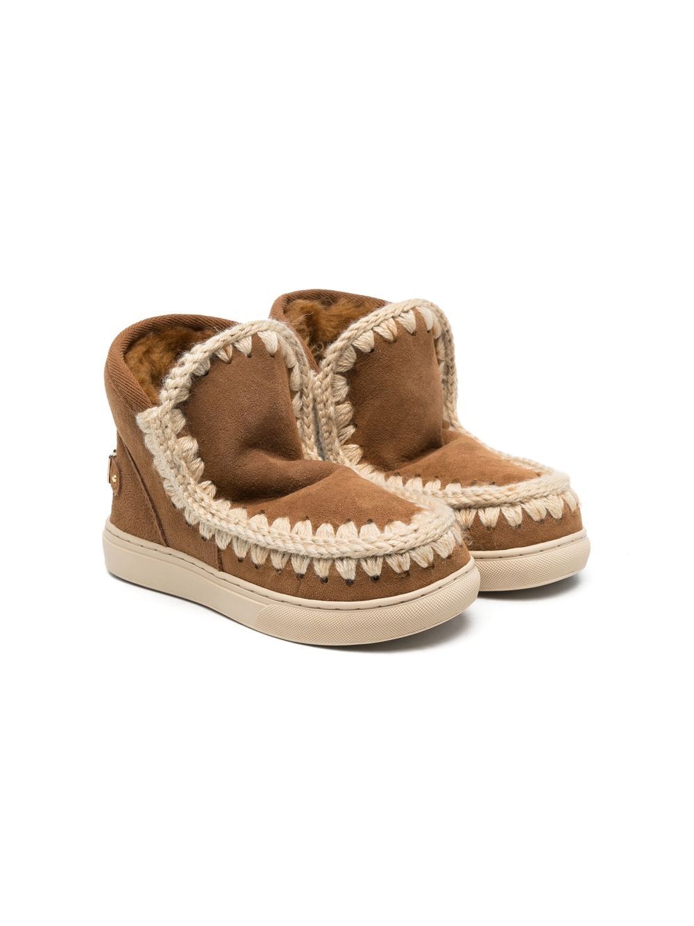 Mou Kids Eskimostiefel aus Wildleder - Braun von Mou Kids