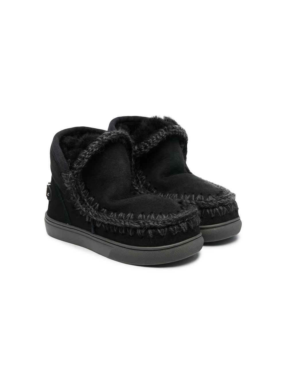 Mou Kids Eskimostiefel aus Wildleder - Schwarz von Mou Kids