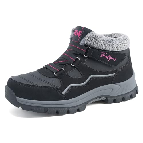 Moudn Winterschuhe Damen Warm Winterstiefel Gefütterte Schneestiefel Winter Outdoor Trekking Wanderschuhe Sports Stiefel von Moudn