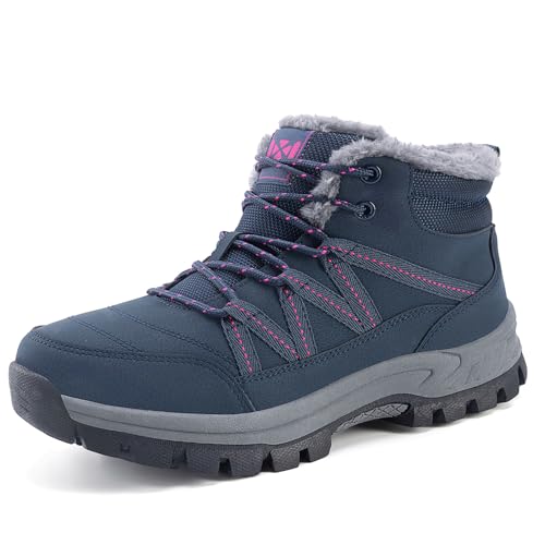 Moudn Warm Winterstiefel Damen Winterschuhe Gefütterte Outdoor Schneestiefel Winter Trekking Rutschfest Wanderschuhe Sports Stiefel von Moudn