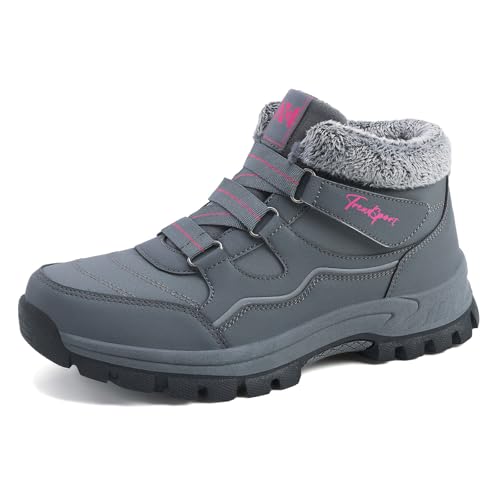 Moudn Winterschuhe Damen Warm Winterstiefel Gefütterte Schneestiefel Winter Outdoor Trekking Wanderschuhe Sports Stiefel von Moudn