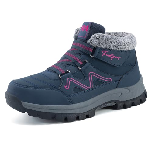 Moudn winterstiefeletten für damen wasserabweisende warme Stiefelette mit Fellfutter leichte rutschfeste Schneeschuhe für Damen von Moudn