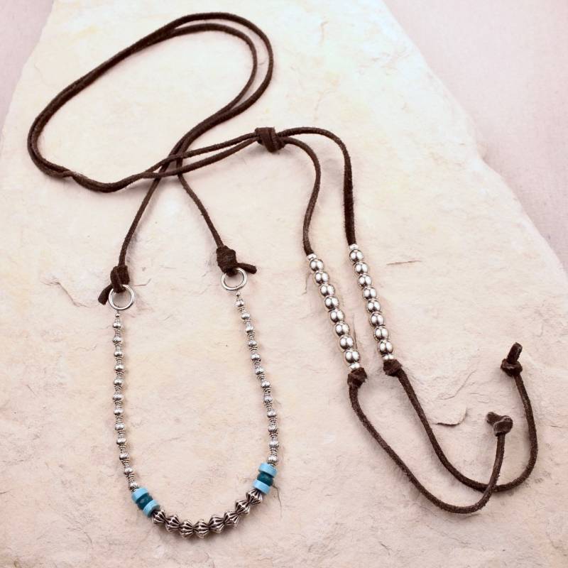 Smaragd Halskette Lariat Taxco Schmuck Leder Sundance Edelstein Türkis Lange Silber Smaragd Halskette Lariat Taxco Schmuck Leder Sundance Edelstein Türkis Lange Silber von MoudyMercantile