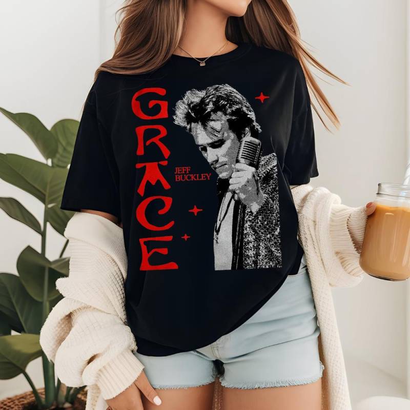 Jeff Buckley T-Shirt, Mystery White Boy Tour 1995 Graphic, Grace Gift For Women & Man von MoujahidPixels