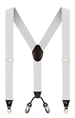 VG Choice Herren Y-Rücken 1,4 cm breit 4 Clips verstellbar Strapse - Elfenbein - Groß von Moulen