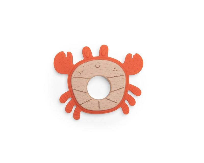 Moulin Roty Beißring Paulie Beißring Krabbe 11x9cm Greifling Zahnungshilfe von Moulin Roty