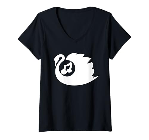 Damen Swan Song - Musik Englisch Sprache Idiom Musikspruch T-Shirt mit V-Ausschnitt Damen Swan Song - Musik Englisch Sprache Idiom Musikspruch T-Shirt mit V-Ausschnitt von Mount Clothious