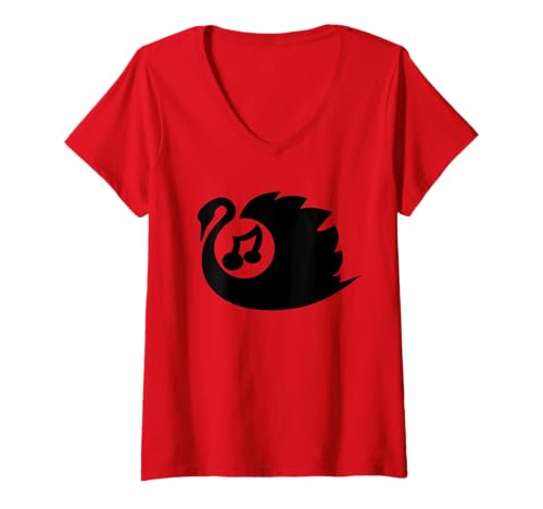 Damen Swan Song - Musik Englisch Sprache Idiom Musikspruch T-Shirt mit V-Ausschnitt Damen Swan Song - Musik Englisch Sprache Idiom Musikspruch T-Shirt mit V-Ausschnitt von Mount Clothious