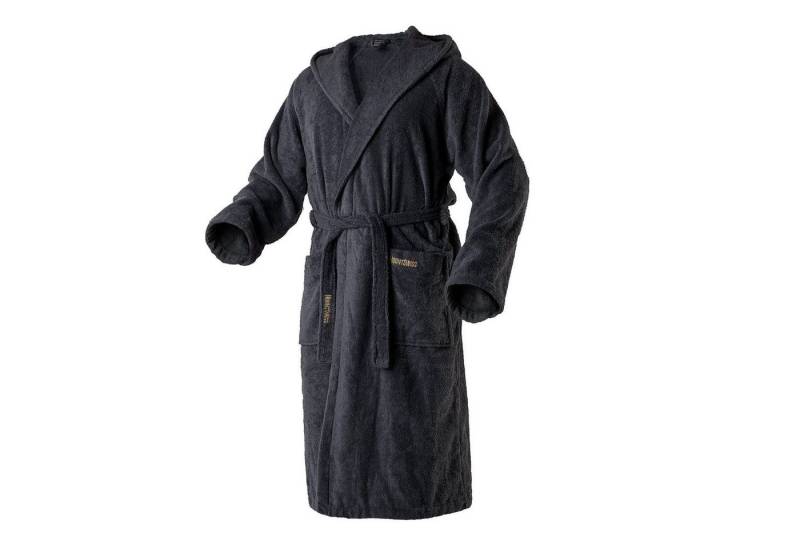 Mount Swiss Bademantel Mount Swiss Unisex Bademantel ONEX mit Kapuze I Damen Herren Morgenman, Baumwolle, Weitenverstellung, Bindegürtel von Mount Swiss