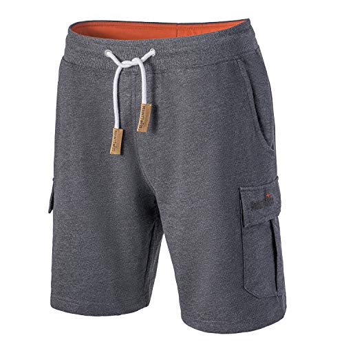 Mount Swiss Cargo Shorts Herren I Bermuda Shorts für Herren mit 6 Taschen & Klett- BZW. Reiß-Verschluss I Freizeit Cargo Hose Herren Übergröße I Größe 5XL, Dunkelblau von Mount Swiss