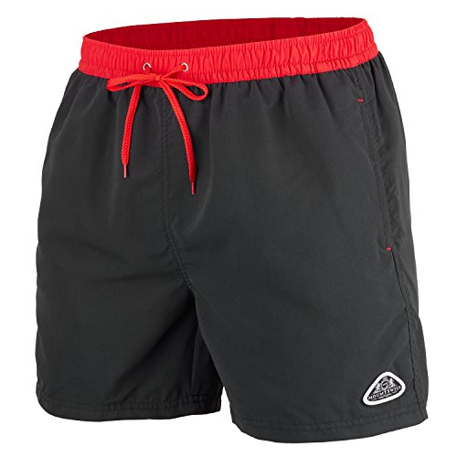 Mount Swiss Herren MS Badeshort, 5013, Black-red, Gr. L von Mount Swiss