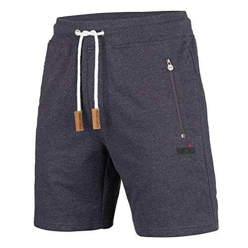 Mount Swiss Kurze Freizeithose Herren Liam I Kurze Sweatpants Herren mit Taschen I Sport Shorts Herren Übergröße Dunkelblau, 5XL von Mount Swiss