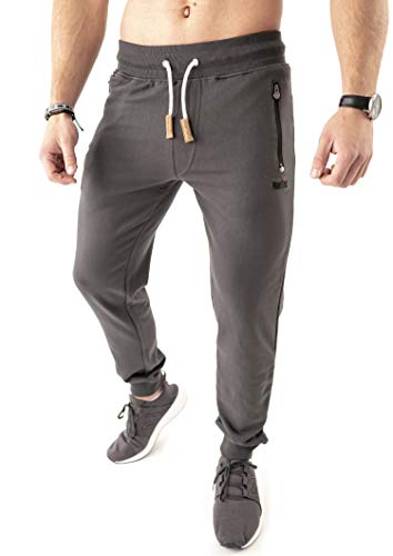 Mount Swiss Lange Jogginghose Herren Finn I Sweatpants I Freizeithose Männer Übergröße Farbe anthrazit, Gr. 4XL von Mount Swiss