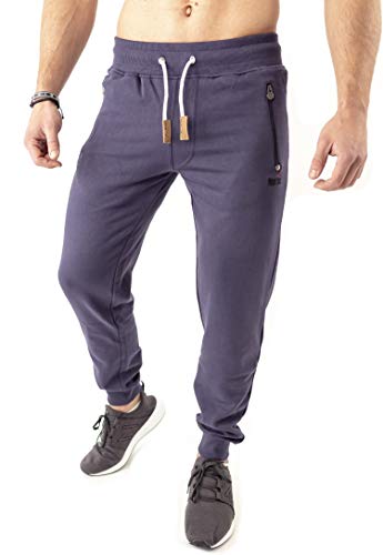 Mount Swiss Lange Jogginghose Herren Finn I Sweatpants I Freizeithose Männer Farbe steingrau, Gr. L von Mount Swiss